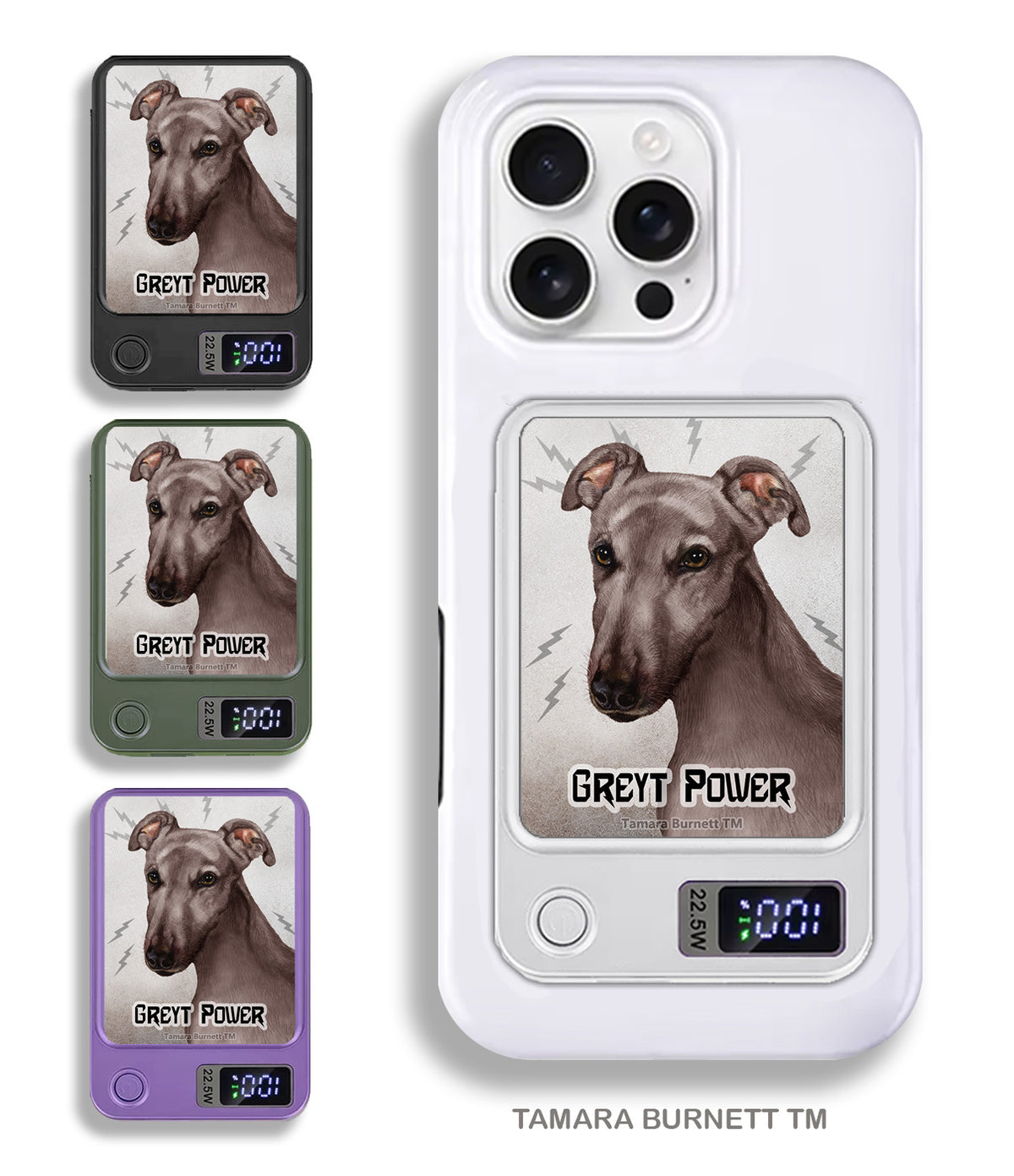 Greyhound Blue Phone Bank Wireless Charger