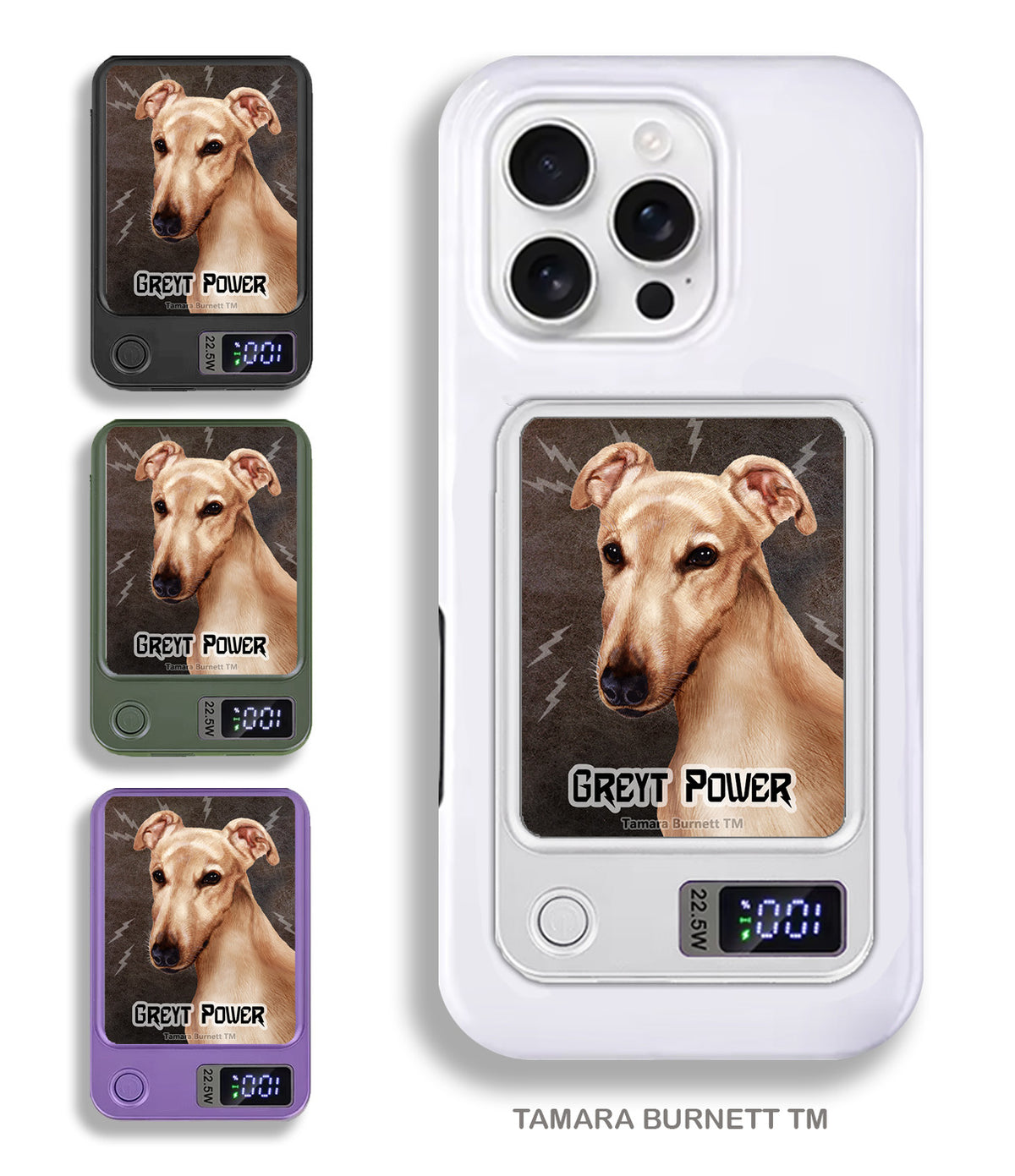 Greyhound Cream Phone Bank Wireless Charger