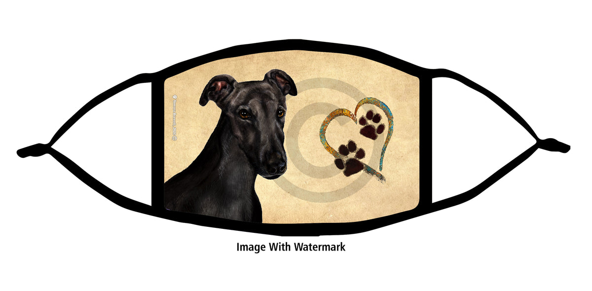 Greyhound (Black) Face Mask