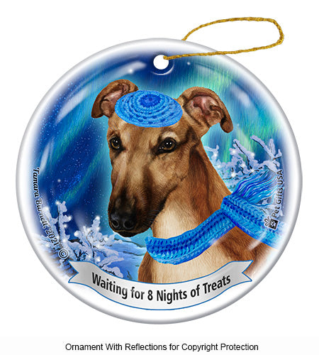 Greyhound Fawn Ornament