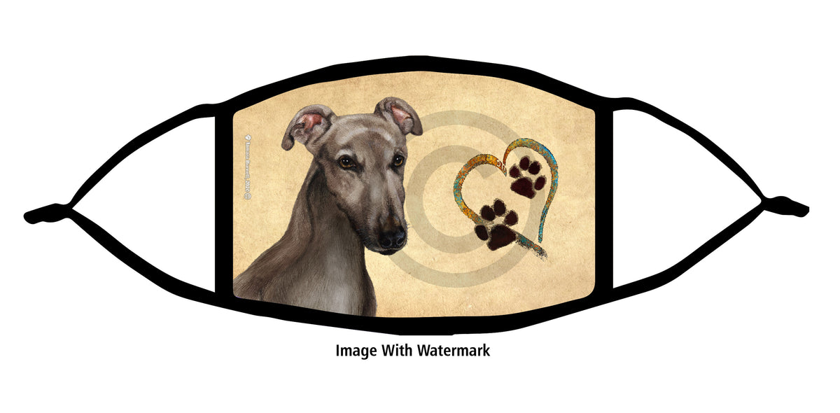 Greyhound (Grey) Face Mask