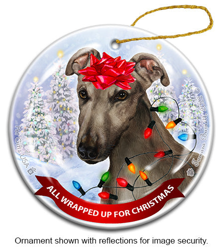 Greyhound Grey Ornament