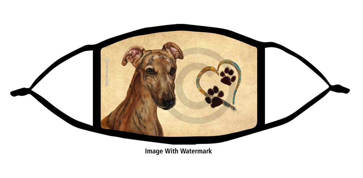 Greyhound (Red Brindle) Face Mask