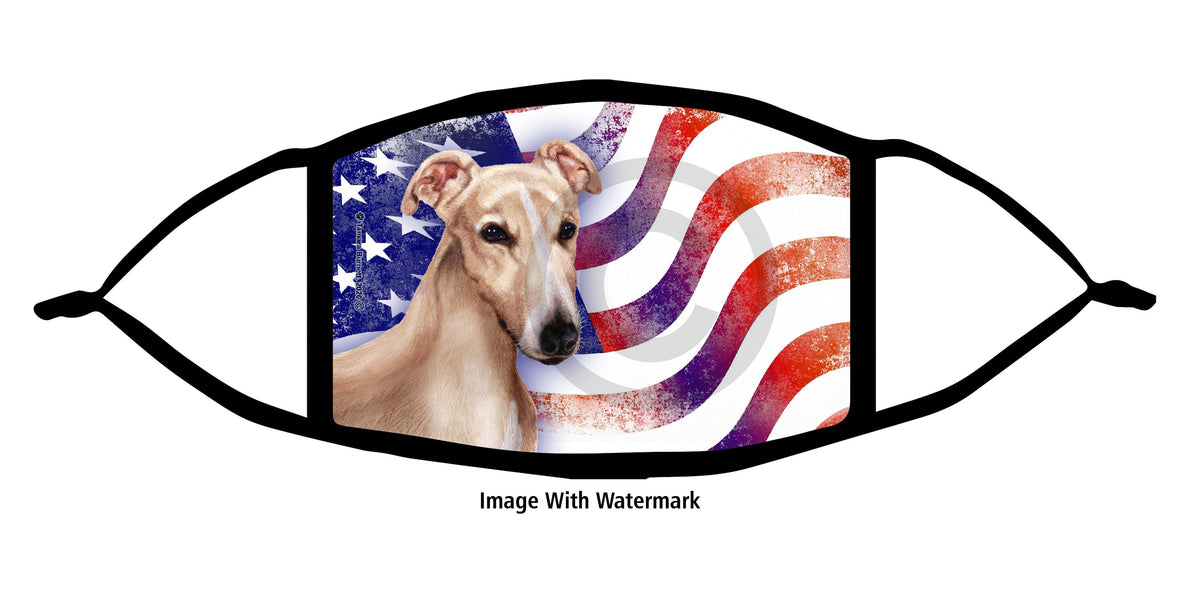 Greyhound (Fawn and White) Face Mask