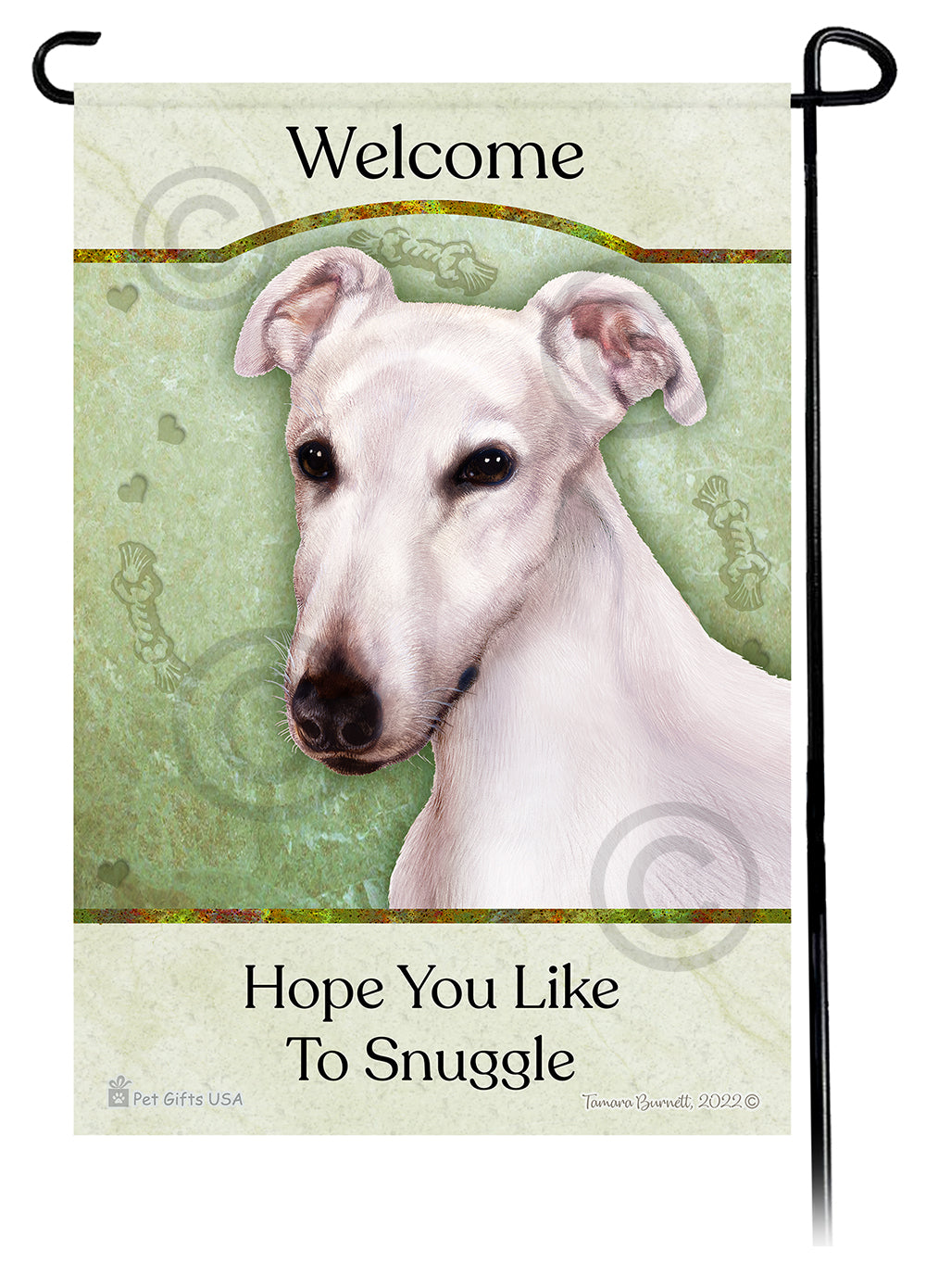 Greyhound Hope You Like To Snuggle - Garden Flag