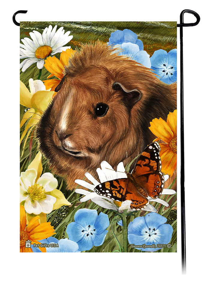 Abyssinian Guinea Pig Summer Flowers Garden Flags