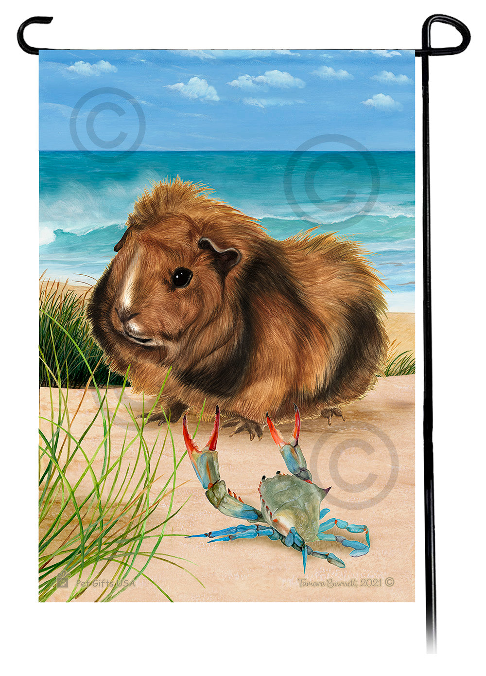 Abyssinian Guinea Pig Summer Flowers Garden Flag