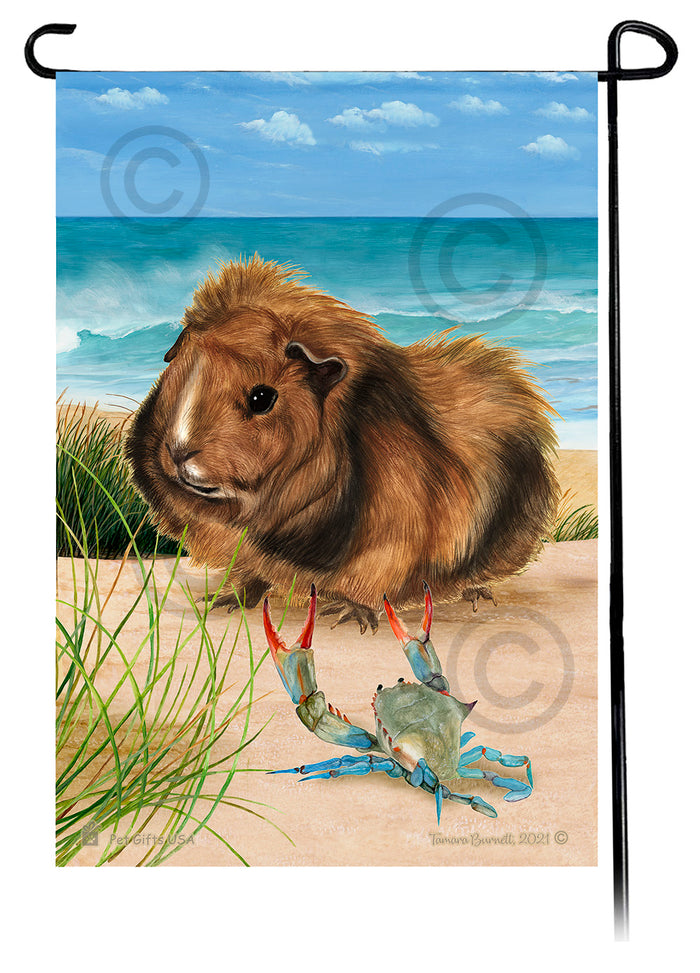 Abyssinian Guinea Pig Summer Flowers Garden Flag