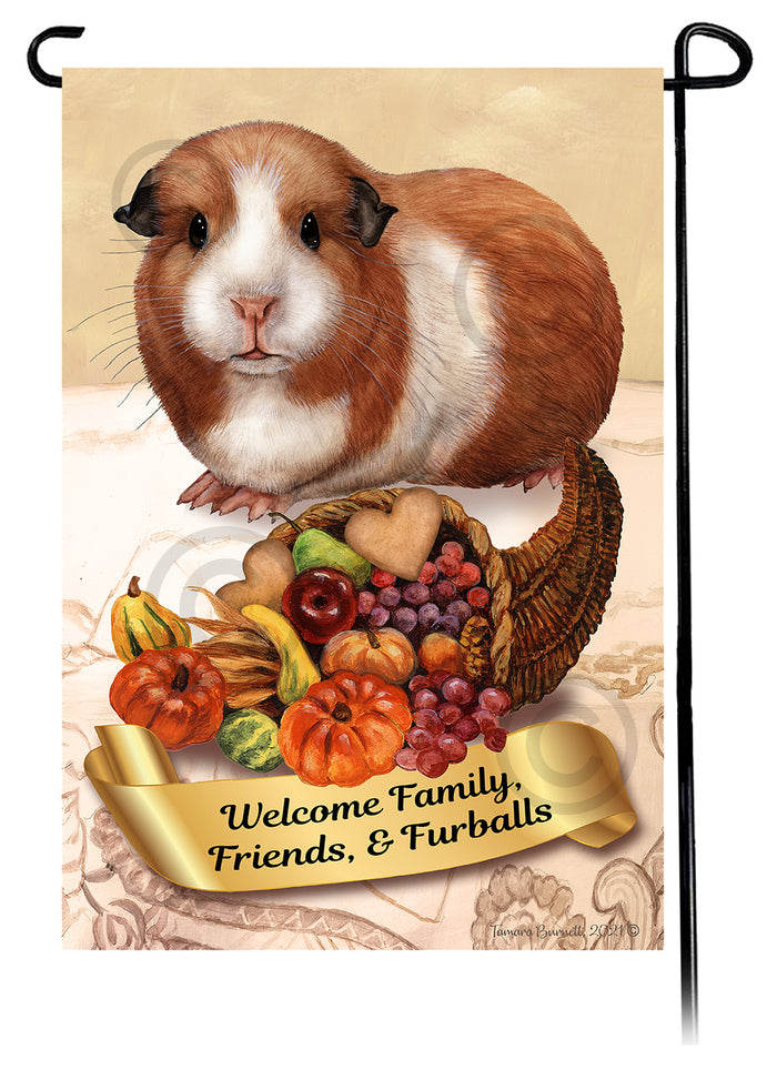 American Guinea Pig Thanksgiving Garden Flags