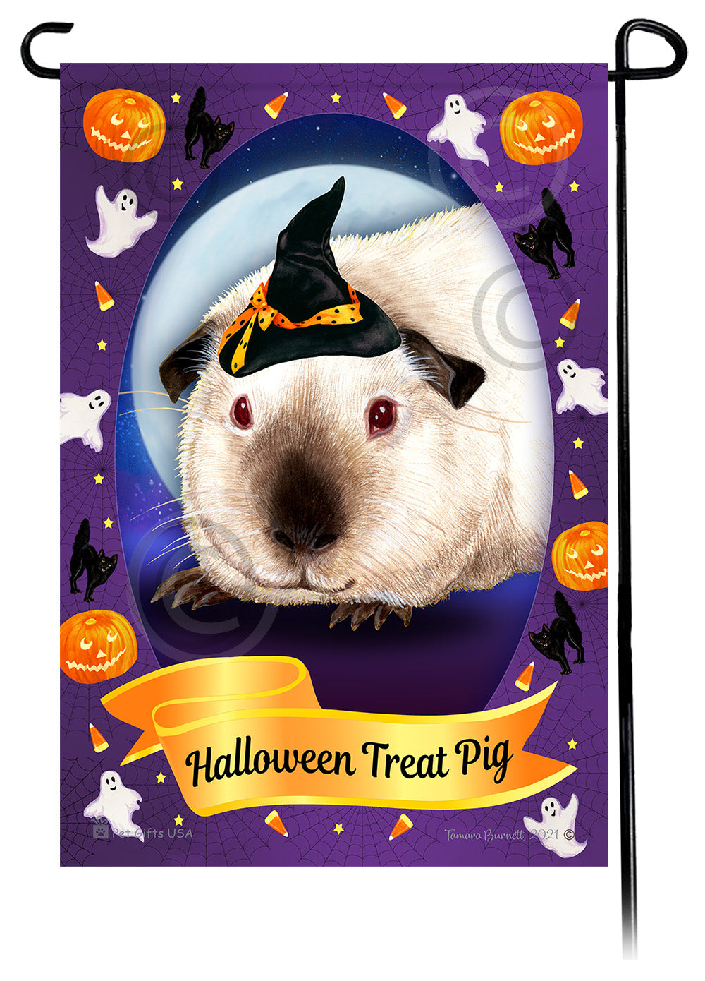 Himalayan Guinea Pig Halloween Howls Garden Flags