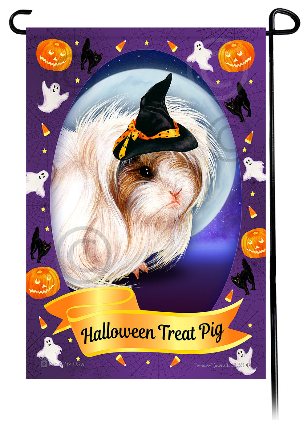 Peruvian Guinea Pig Halloween Howls Garden Flags