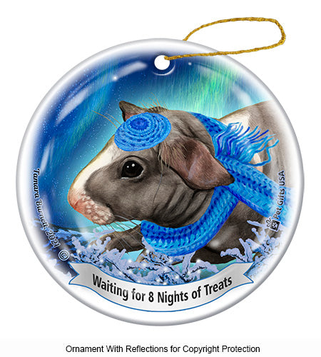 Guinea Pig Skinny (Hairless) Hanukkah Ornament