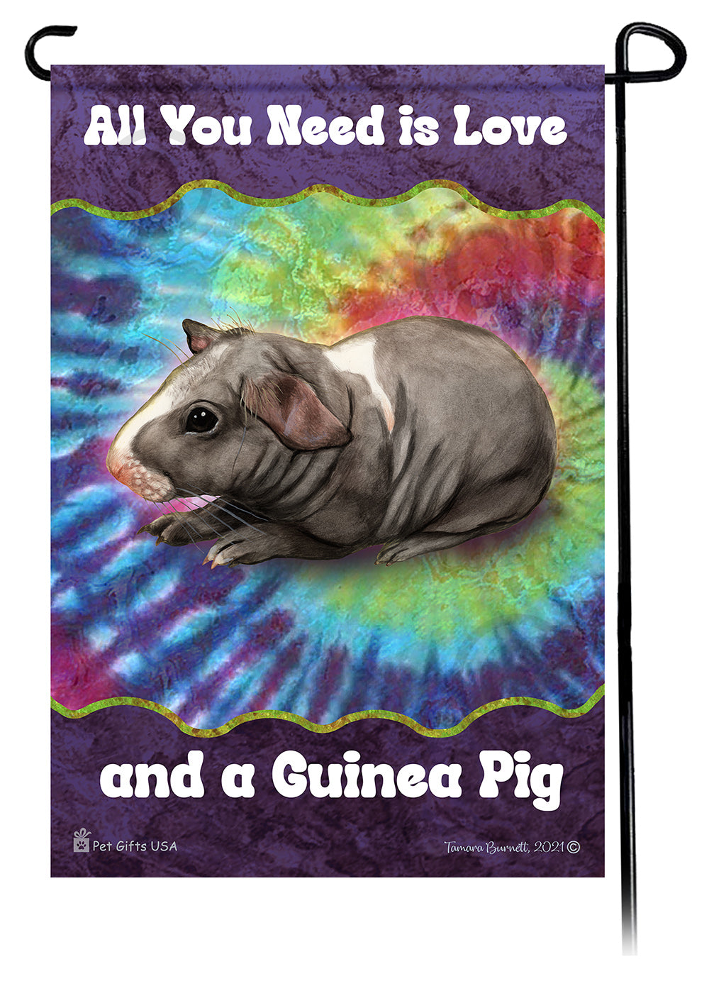Skinny Hairless Guinea Pig All You Need Is Love Garden Flags