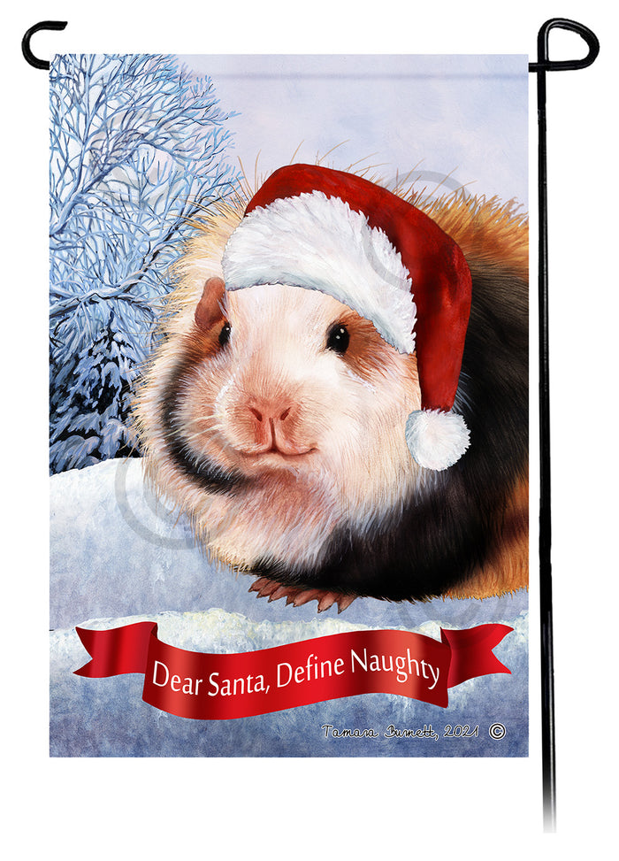 Teddy Bear Guinea Pig Dear Santa Define Naughty Garden Flags