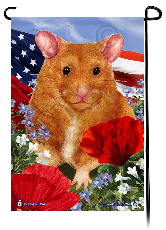 Patriotic Flowers Garden Flags