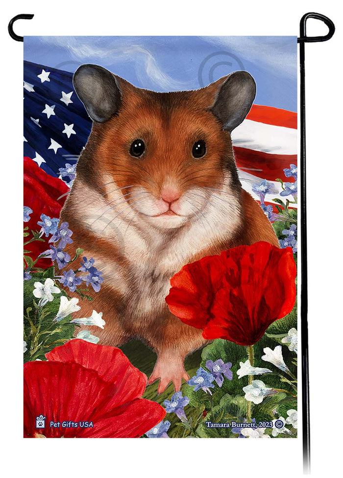 Patriotic Flowers Garden Flags