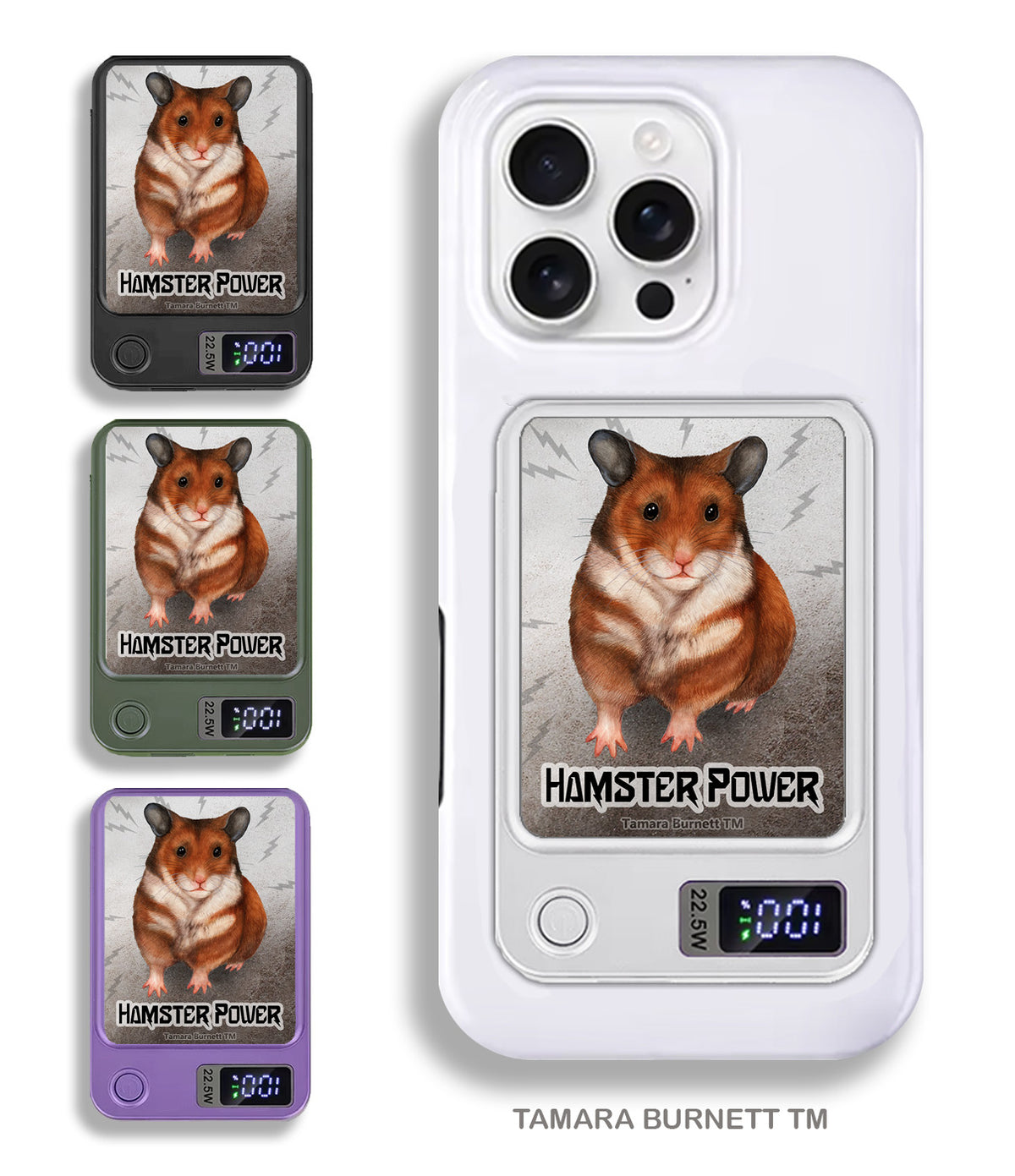 Hamster Golden Phone Bank Wireless Charger