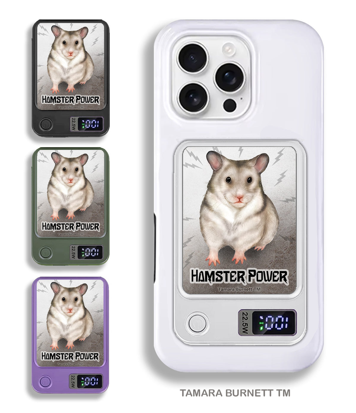 Hamster Silver Phone Bank Wireless Charger