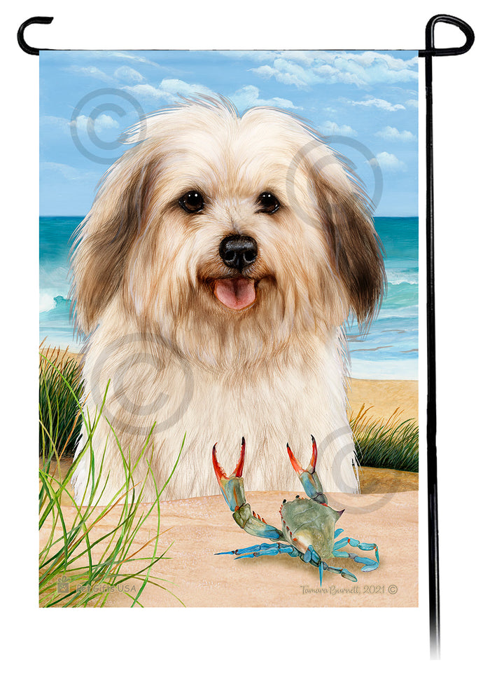 Havanese Summer Flowers Garden Flag