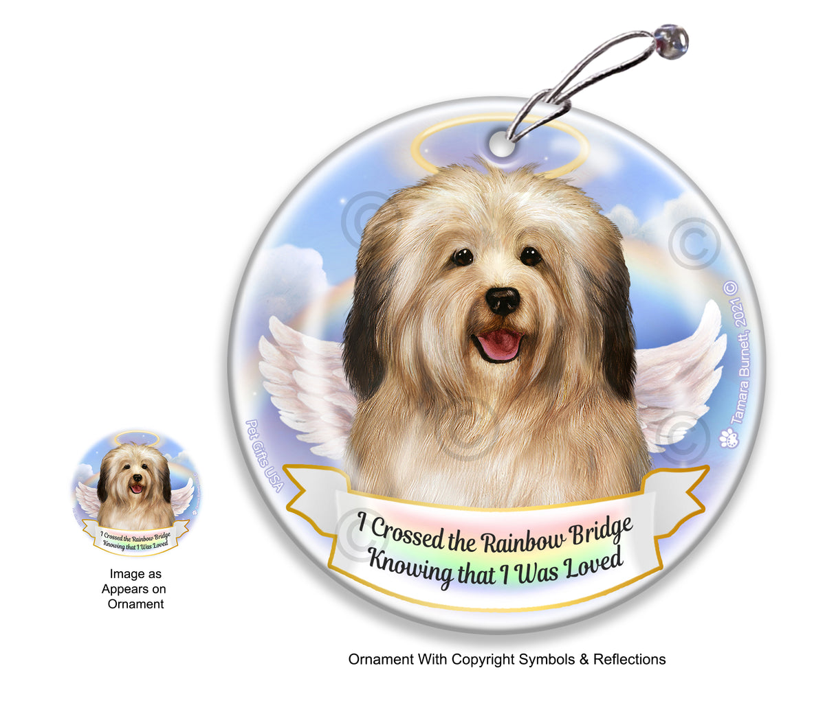 Havanese Rainbow Bridge Memorial Ornament