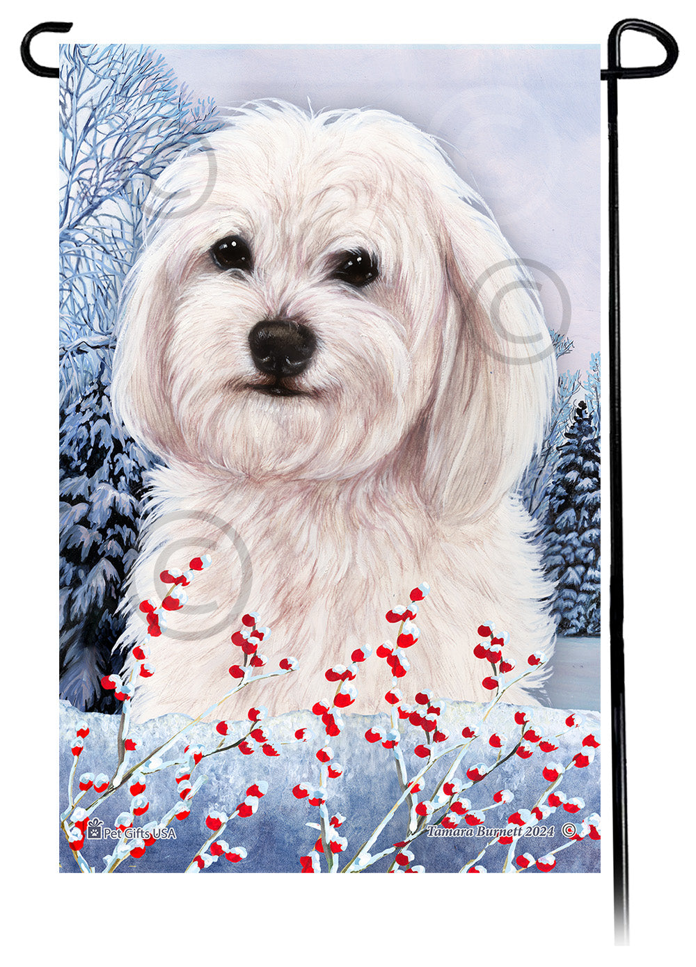 Havanese Winterberries - Garden Flag