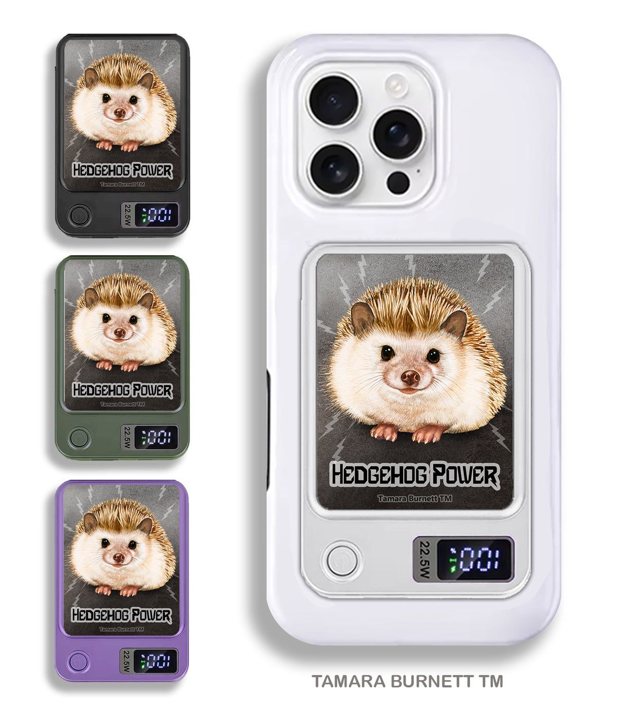 Hedgehog Brown Phone Bank Wireless Charger