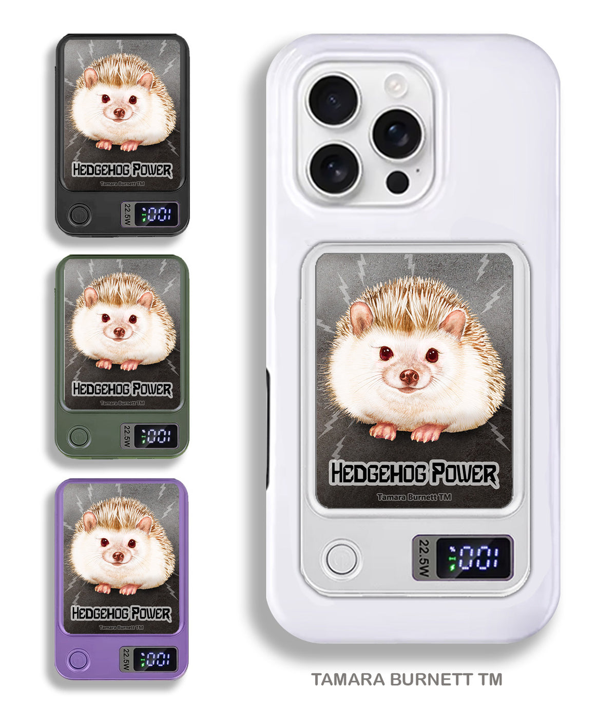 Hedgehog Ruby Eyed Cinnicot Phone Bank Wireless Charger