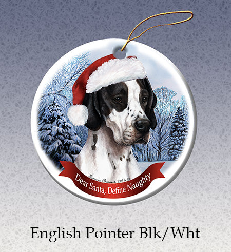 English Pointer - Dear Santa, Define Naughty Christmas Ornament