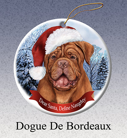 Dogue de Bordeaux - Dear Santa, Define Naughty Christmas Ornament