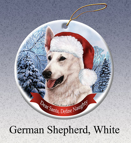 German Shepherd White Ornament