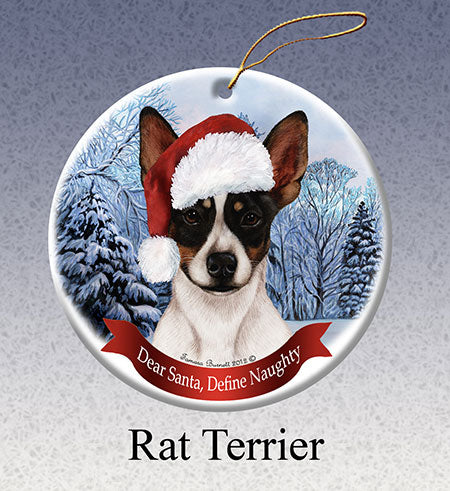 Rat Terrier - Dear Santa, Define Naughty Christmas Ornament