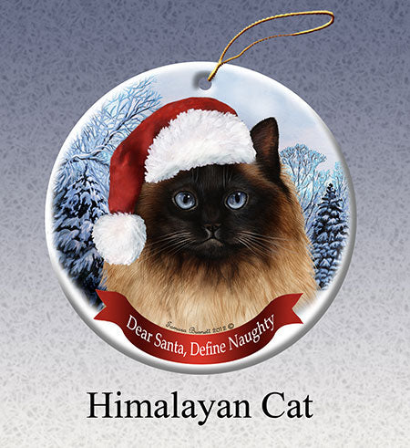 Himalayan Cat - Dear Santa, Define Naughty Christmas Ornament
