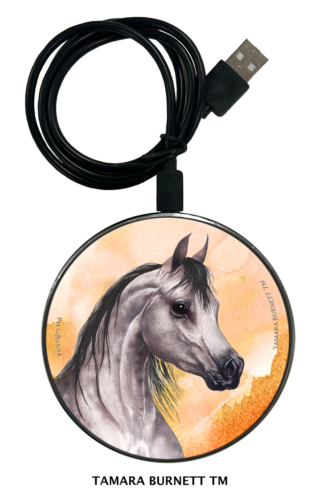 Arabian Horse Grey Dapple Zoomies Wireless Charger