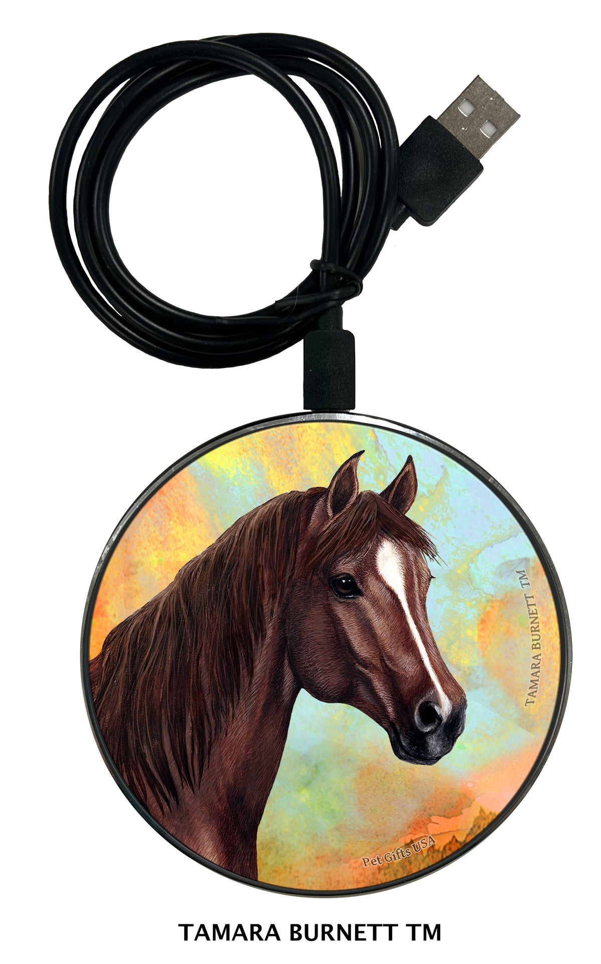 Quarter Horse Chestnut Zoomies Wireless Charger