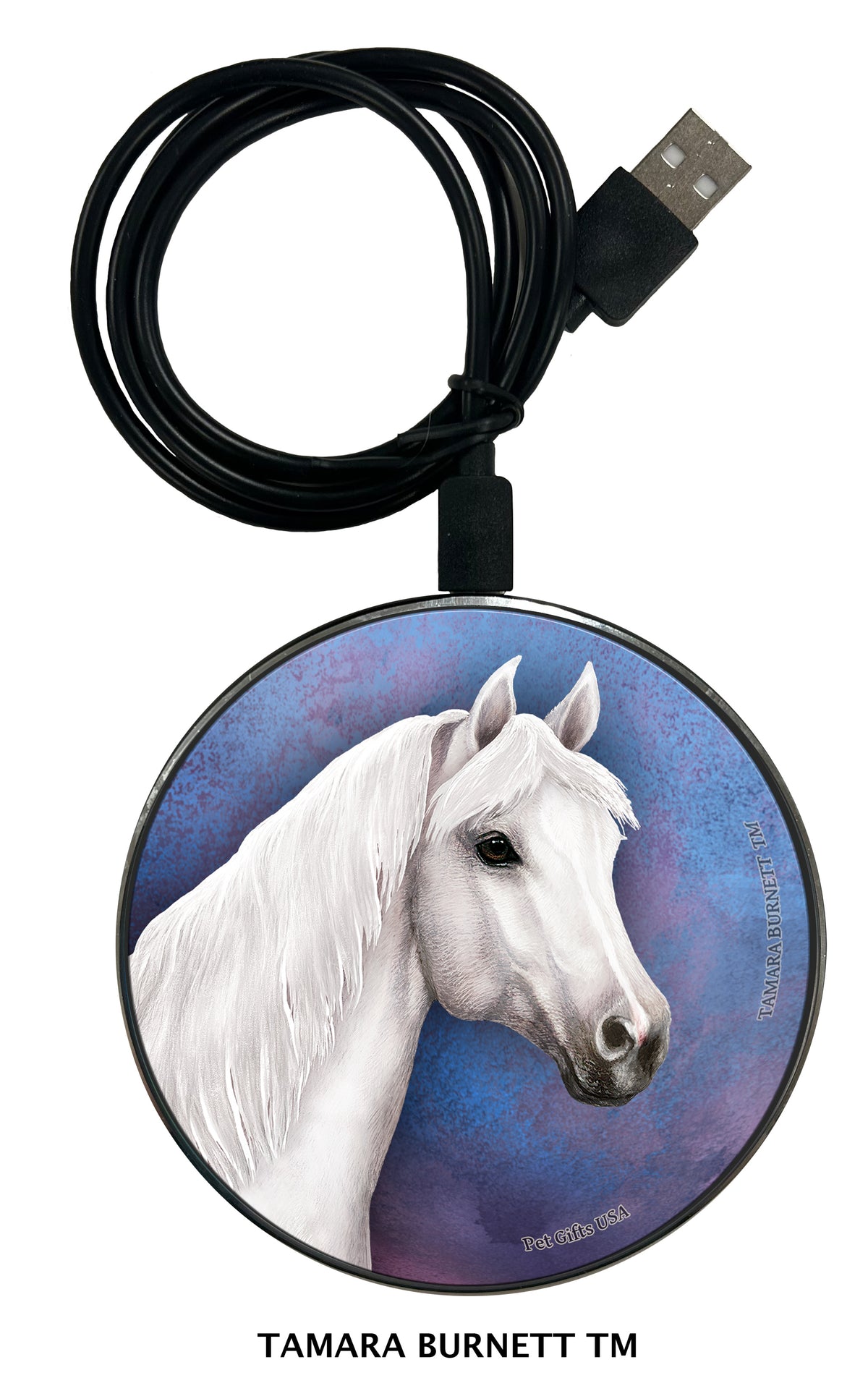 Quarter Horse White Zoomies Wireless Charger