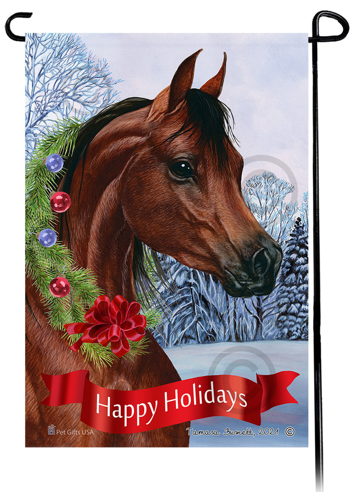 Arabian Horse Dear Santa Define Naughty Garden Flags