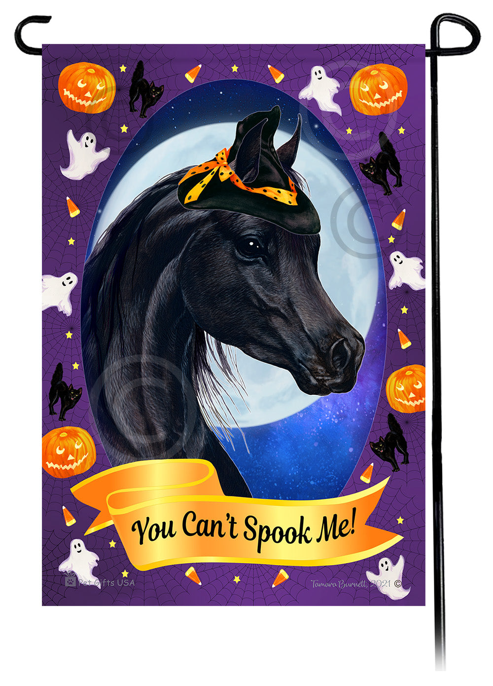 Arabian Horse Halloween Howls - Garden Flag
