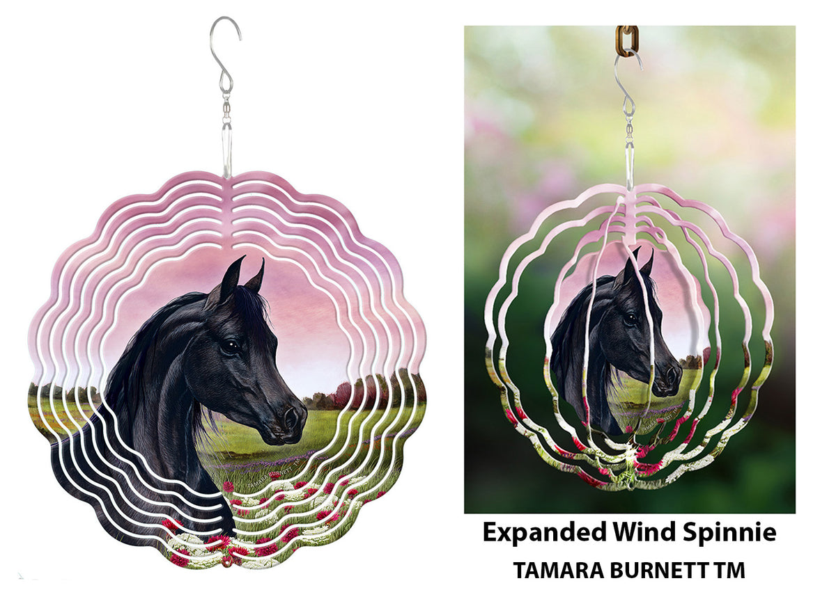 Arabian Horse Black Wind Spinner