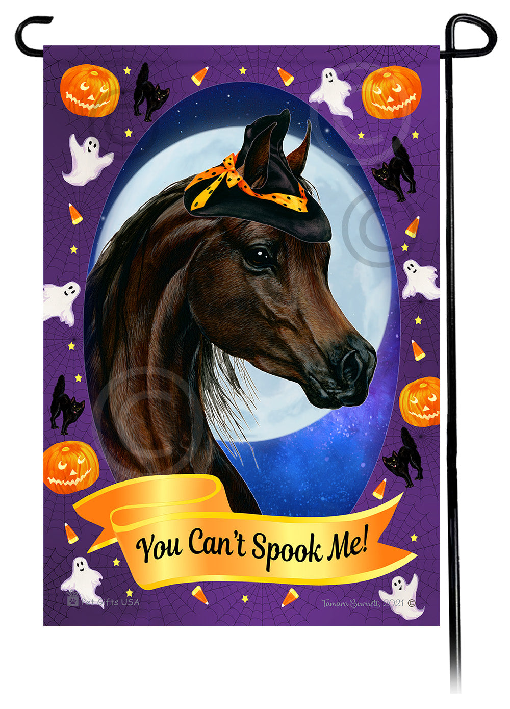 Arabian Horse Halloween Howls - Garden Flag
