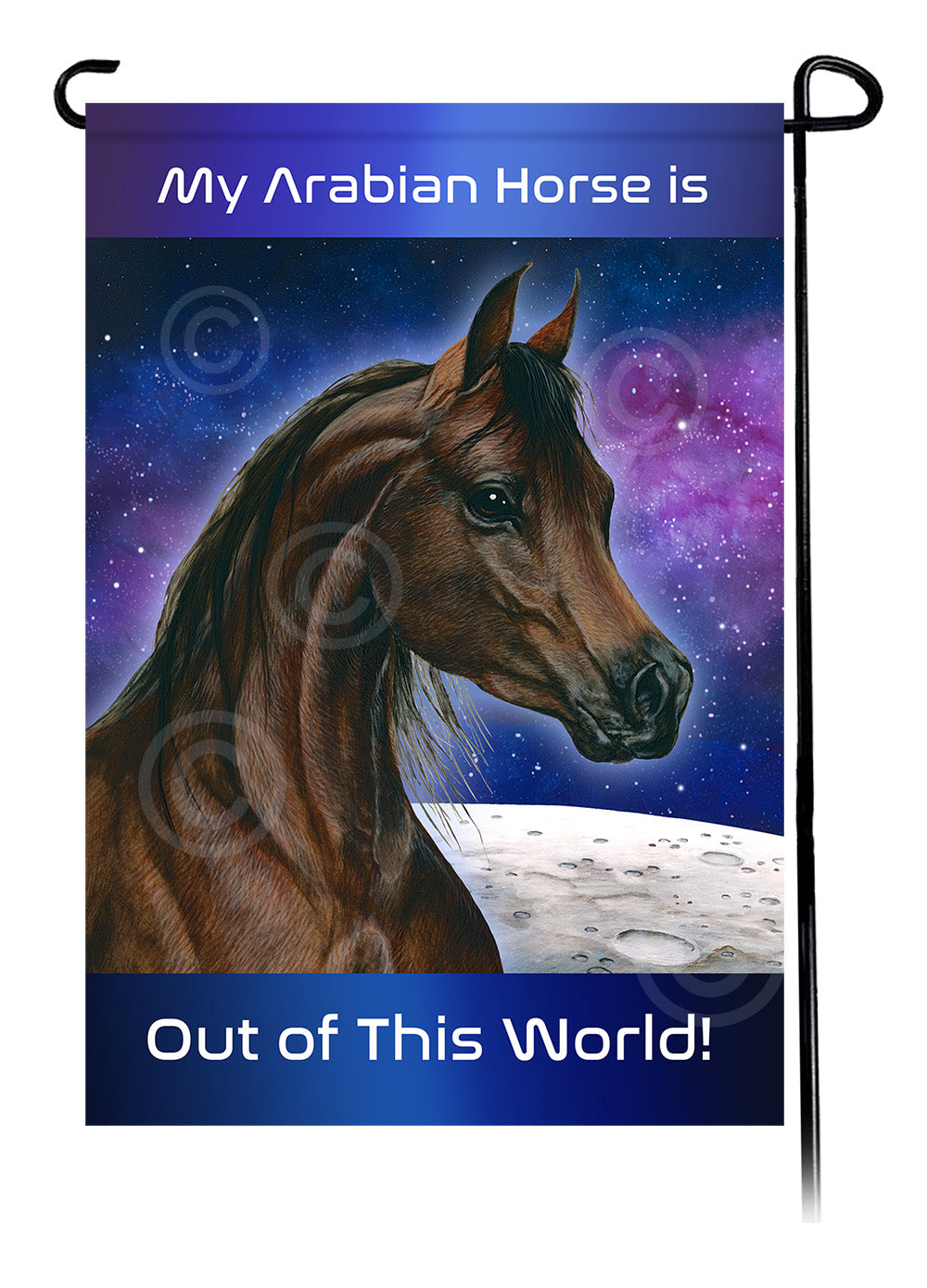 Arabian Horse Out Of This World - Garden Flag