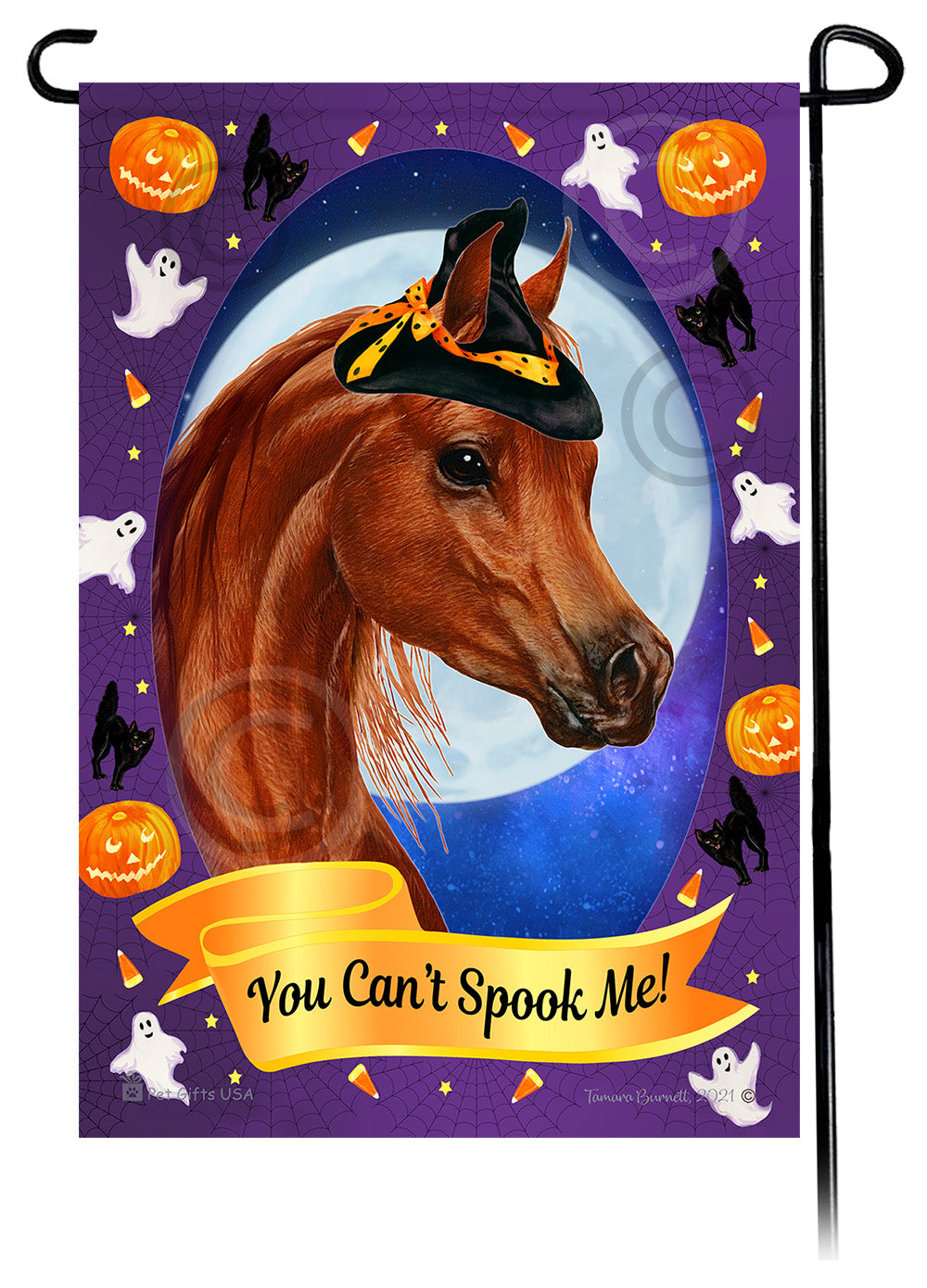 Arabian Horse Halloween Howls - Garden Flag
