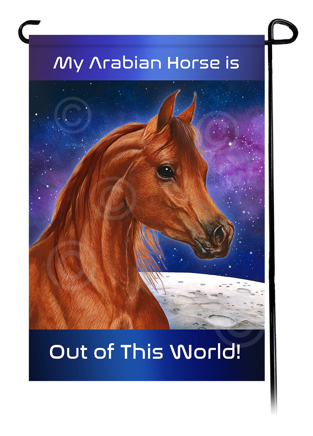 Arabian Horse Out Of This World - Garden Flag