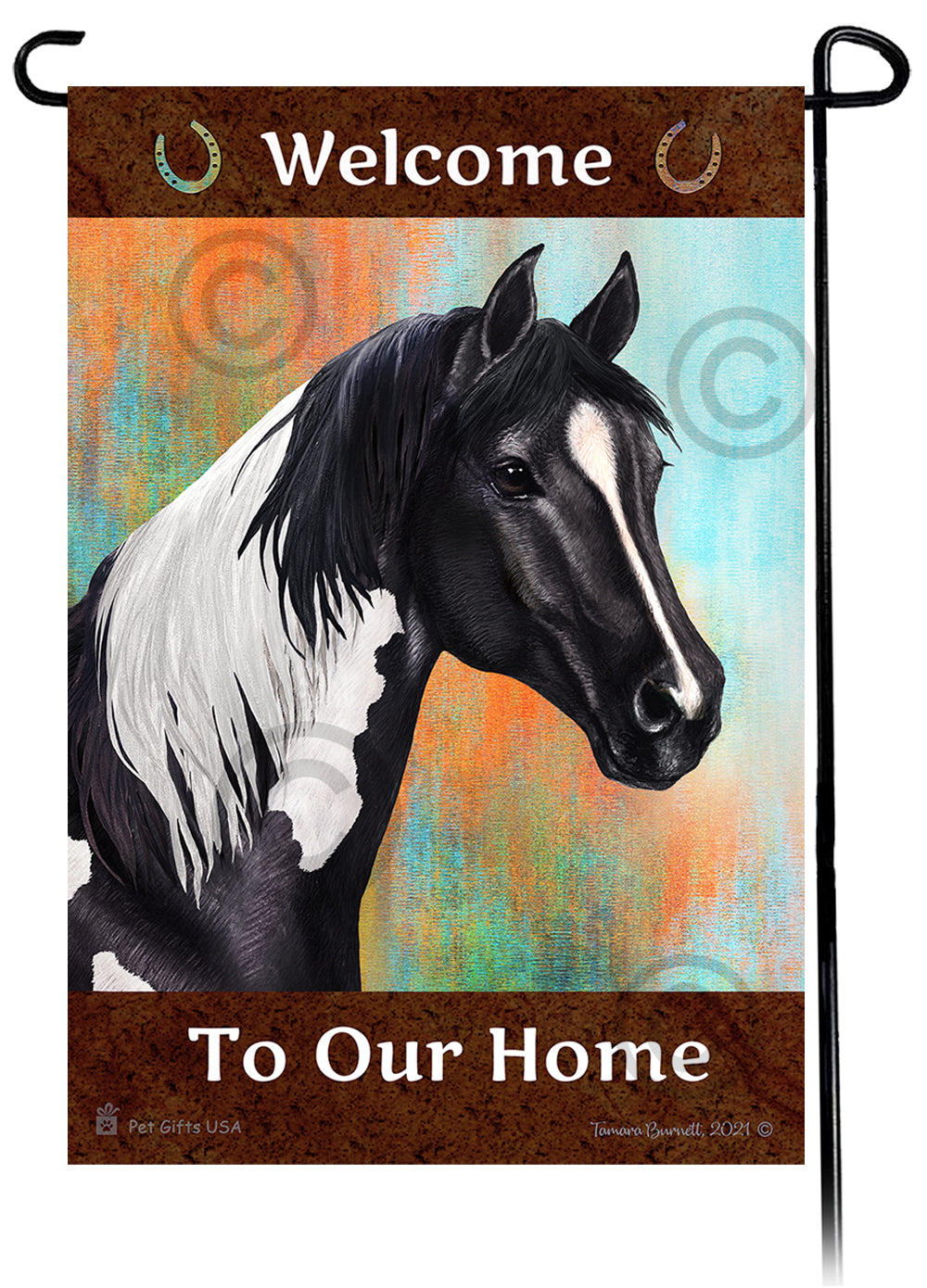 Quarter Horse Welcome To Our Home - Garden Flag