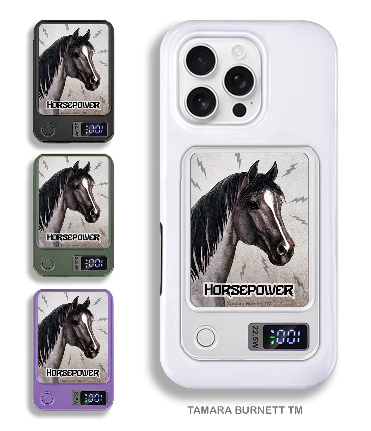 Quarter Horse Blue Roan Phone Bank Wireless Charger