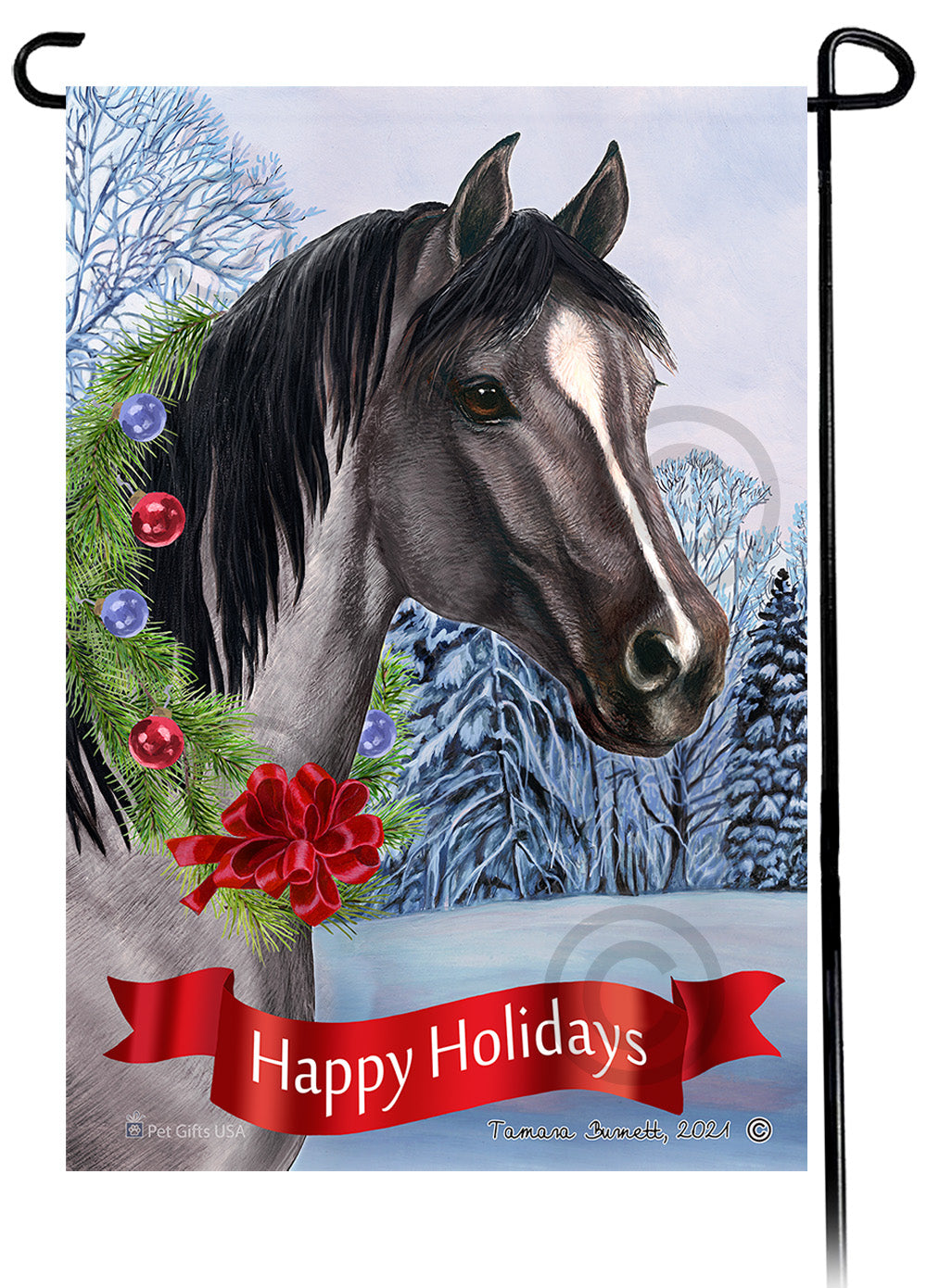 Quarter Horse Dear Santa, Define Naughty - Garden Flag