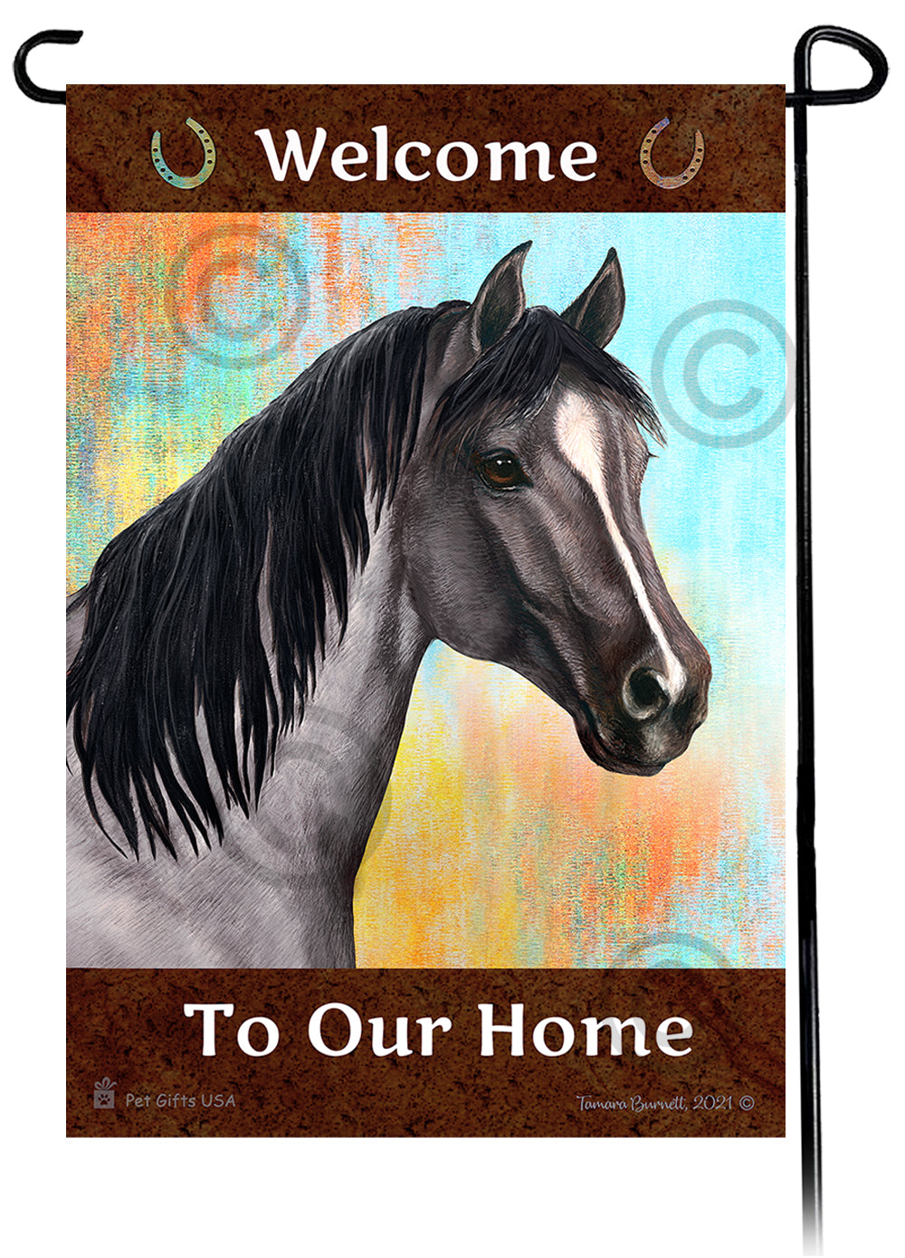 Quarter Horse Welcome To Our Home - Garden Flag