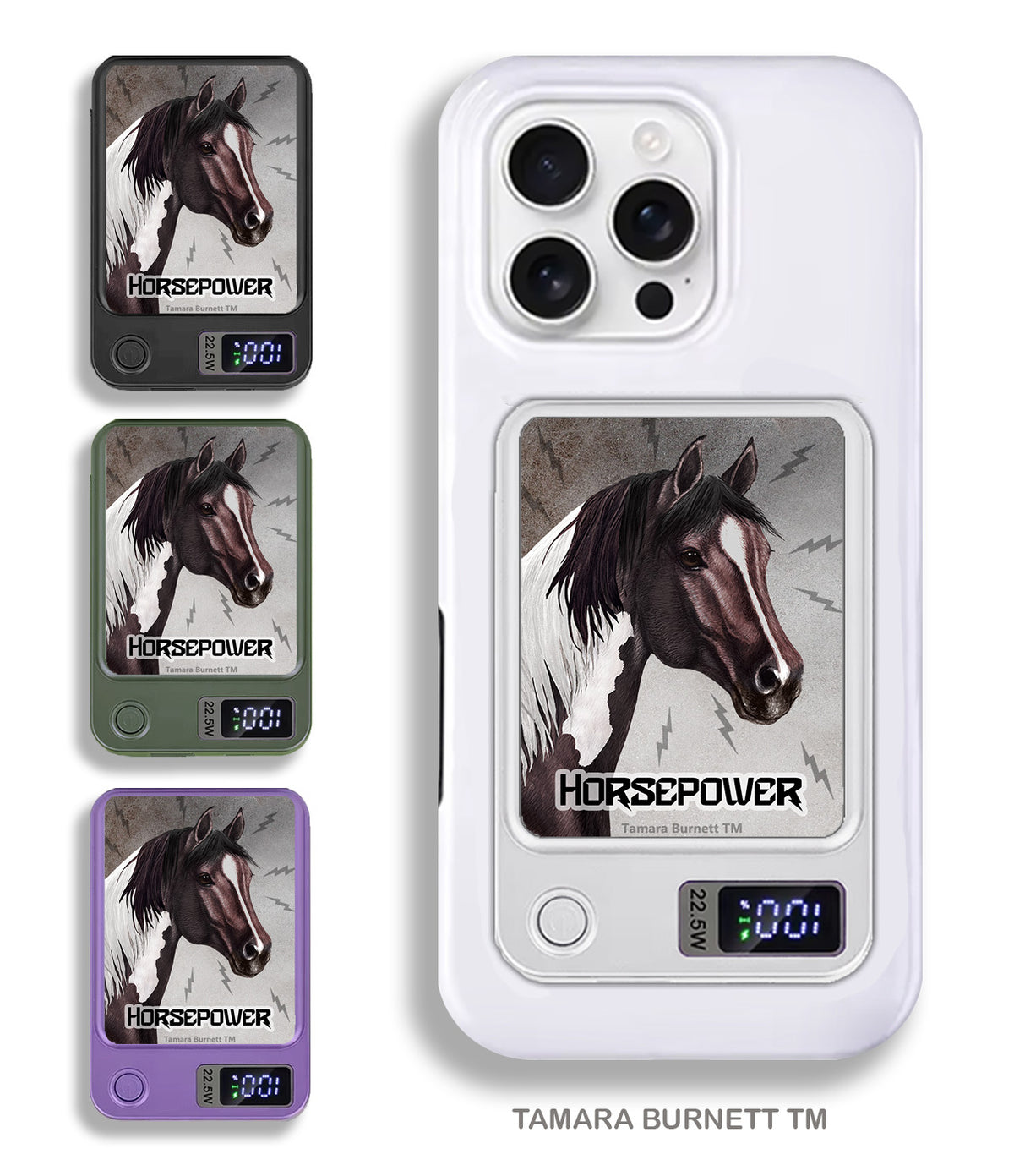 Quarter Horse Brown Paint Phone Bank Wireless Charger