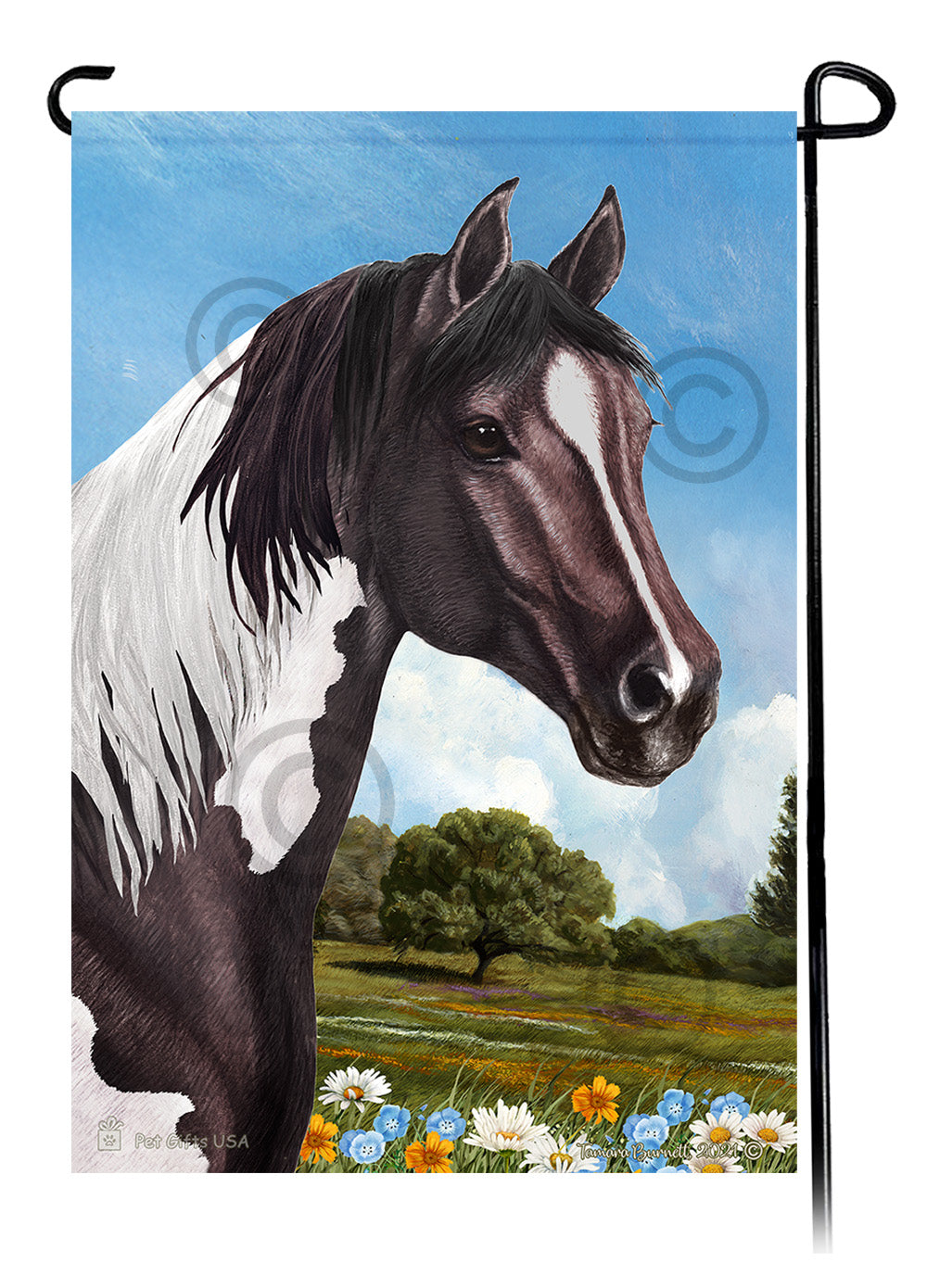 Quarter Horse Summer Flowers - Garden Flag