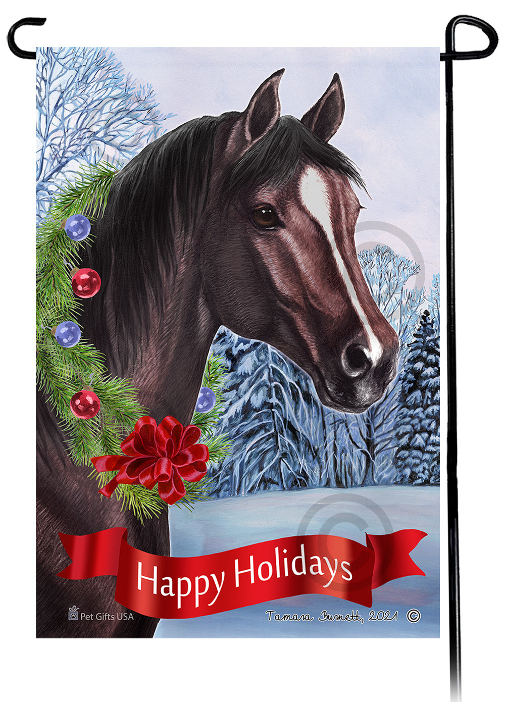 Quarter Horse Dear Santa, Define Naughty - Garden Flag