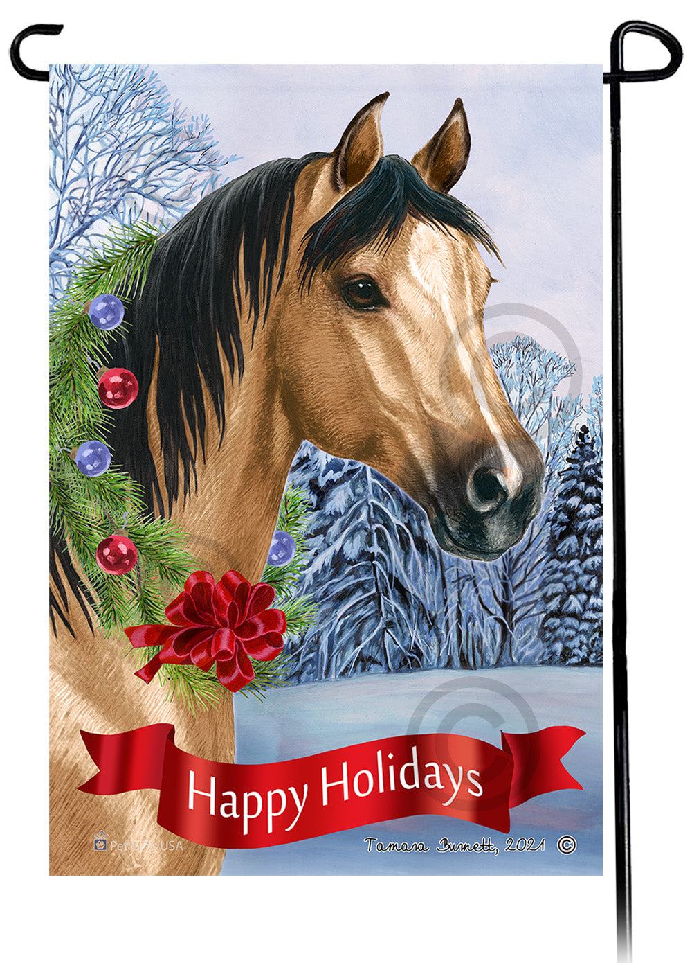 Quarter Horse Dear Santa, Define Naughty - Garden Flag